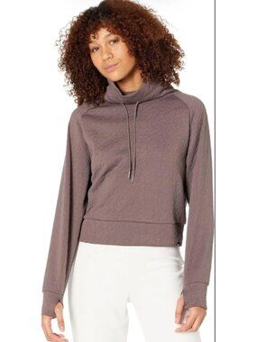 NWT Juicy Couture Sport Plum Quilted Cropped Pullover